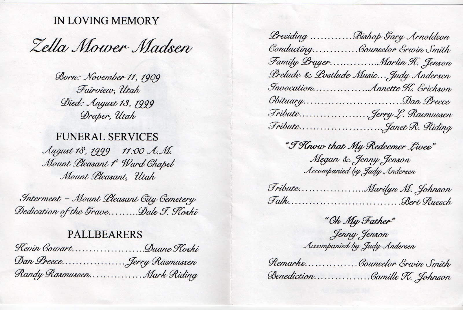 Where can you find help writing a funeral remembrance?